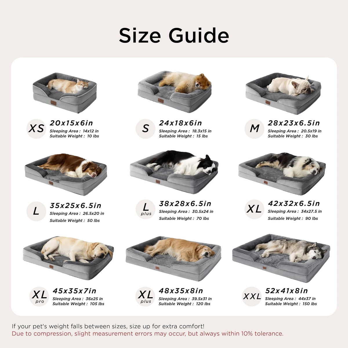 Luxurious Orthopedic Dog Bed for Medium Breeds - Stylish 28" Grey Design, Washable and Waterproof
