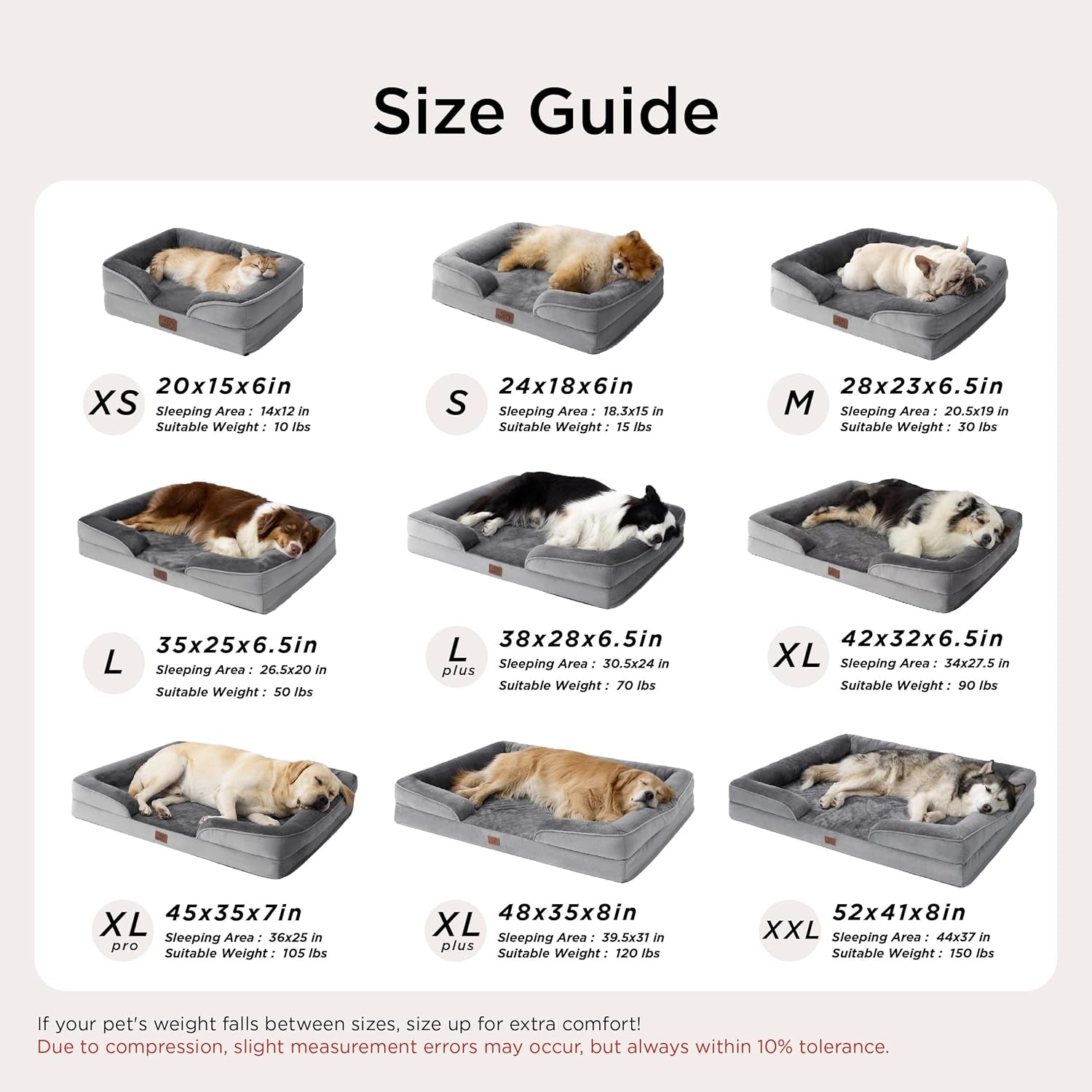 Luxurious Orthopedic Dog Bed for Medium Breeds - Stylish 28" Grey Design, Washable and Waterproof